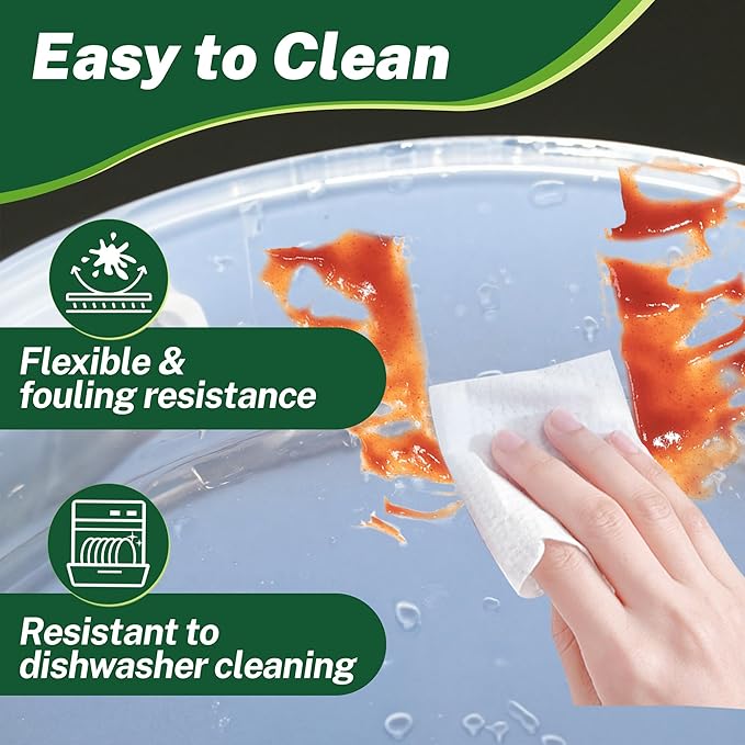 Round Food Storage Container with Lid, 4 Qt Translucent, Commercial 4 Pack of – NSF Listed, BPA-Free, Polypropylene, Non-Stick, Scale, with Labels & Measuring Cups