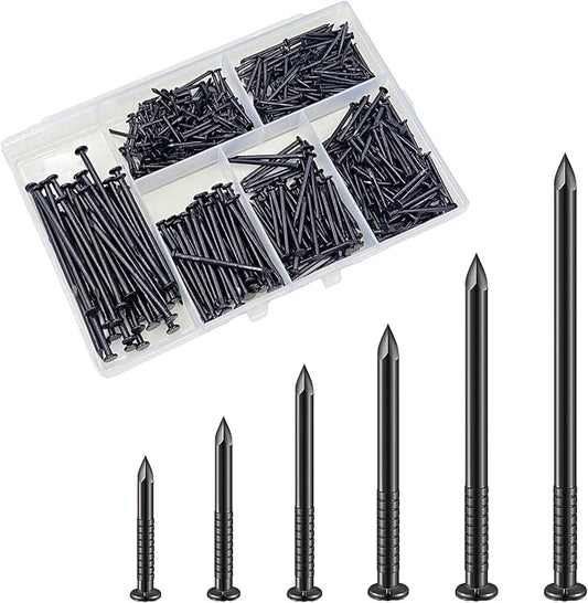 Black High Strength Nails Kit, Hanging Nails Kit, Wall Nails Kit, Wood Nails Kit, Long Nails Kit