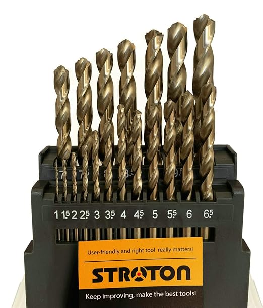 Metric M42 8% Cobalt Twist Drill Bits Set for Stainless Steel and Hard Metal (1mm-10mm/19pcs)