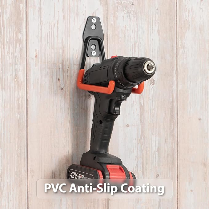 Garage Hooks with Anti-Slip Coating,Heavy Duty Wall Mount Storage Hooks for Hanging Bike,Hose,Ladder,Yard,Garden Tools (4 Pack Orange 5.2x5.1 Inch)