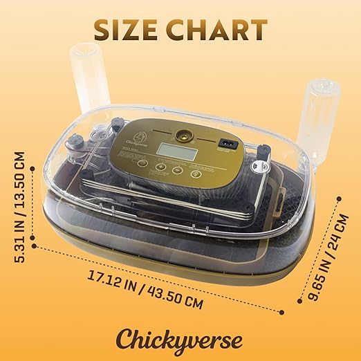 Egg Incubator For Hatching - 24-48 Eggs Capacity - Automatic Egg Turner & Adjustable Timer - Humidity & Temperature Control - High Efficiency Poultry Hatcher for Chicken, Duck, Quail, Bird