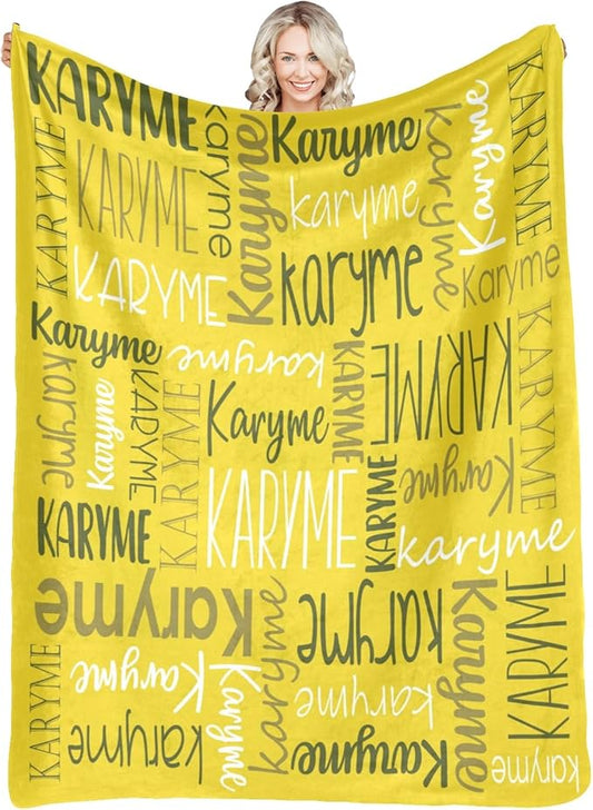 Personalized Name Blanket for Kids and Adult Customized Blanket for Boys Girls Baby Personalized Blanket and Throws Super Soft