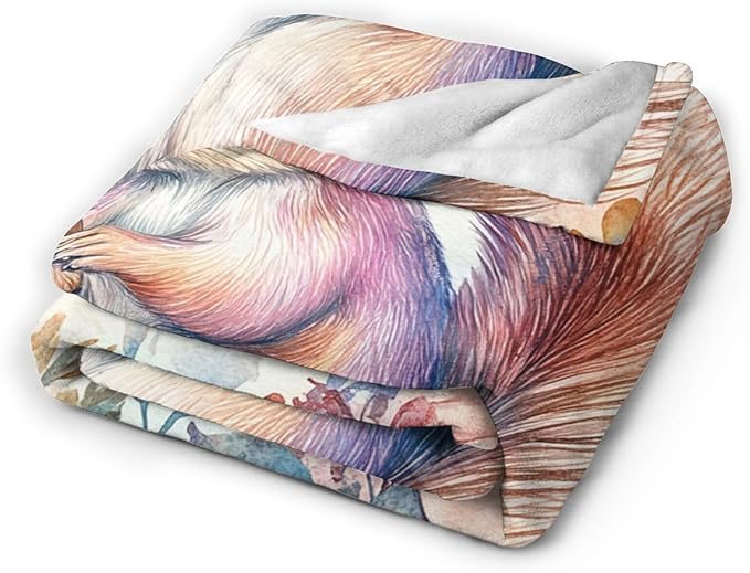 Squirrel Blanket Squirrels Throw Blanket Soft Warm Fuzzy Plush Squirrel Throw Blanket Gifts for Girls Women Squirrels Lightweight Fleece Flannel Gift Blankets for Kids Adults 50"X60"