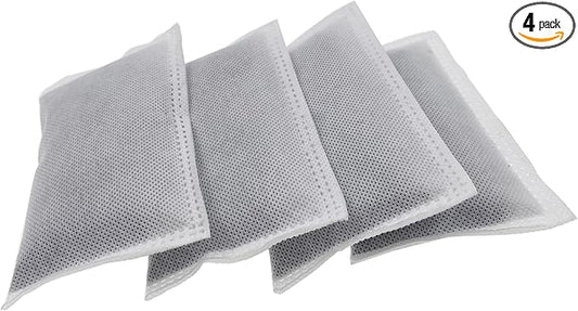 4 Pack Activated Charcoal Odor Absorbing Filter Refill Deodorizer Compatible with iTouchless Trash Cans 8 Gallon and Larger
