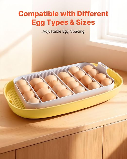 VEVOR 24 Egg Incubator, Automatic Egg Turner with LED Candler, Temperature & Humidity Control, 360° View Clear Window, Auto Water Refill, Poultry Eggs Incubators for Hatching Chicks Ducks Goose Quail