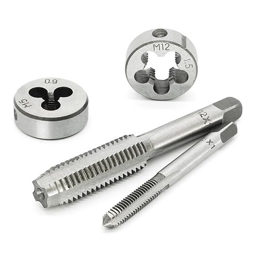 40PCS Tap and Die Set, Metric Screw Threads M3, M4, M5, M6, M7, M8, M10, M12, Both Coarse and Fine Types | Essential Threading Tool Kit with Complete Handles, Accessories and Case