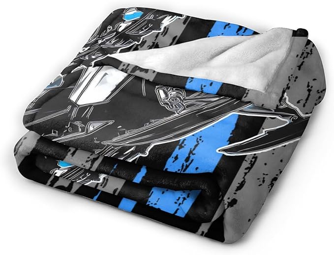 Snowmobile Blanket Gifts for Girls Boys Skiing Sports Throw Blankets Cozy Plush Fleece America Flag Flannel Fuzzy for Men Women 60"X50"