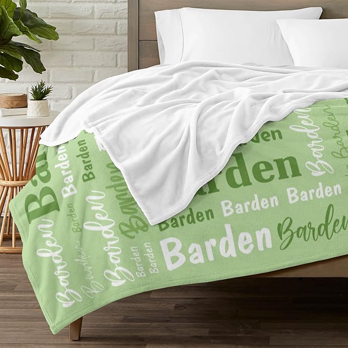 Custom Blanket with Name Personalized Blankets for Kids Adult Boys Girls Flannel Monogrammed Customized Blankets Throw (30''x40'')