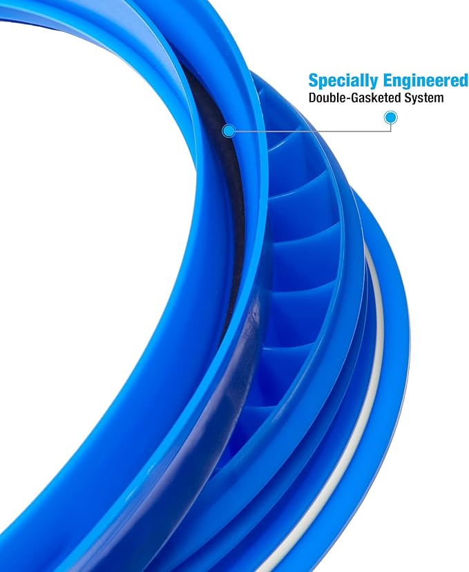 Consolidated Plastics 3.5 Gallon Black Food Grade Buckets + 6 Gamma Seal Lids, BPA Free Container Storage, Durable HDPE Pails, Made in USA (6 Pack)