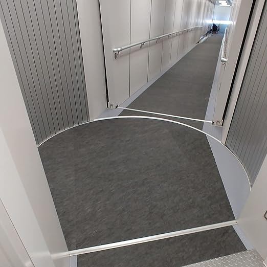 PIG Grippy Floor Mat Industrial Entrance Mat with Adhesive Backing 3' x 100' Mat Runner Gray GRP36200-GY
