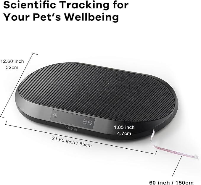 YauYik Pet Scale, Multifunctional Baby Scales for Weighing, Digital Large Pet Scale for Cat, Puppy and Small Animals - LED Display with Hold Function, Up to 88lbs, 150cm Soft Tape