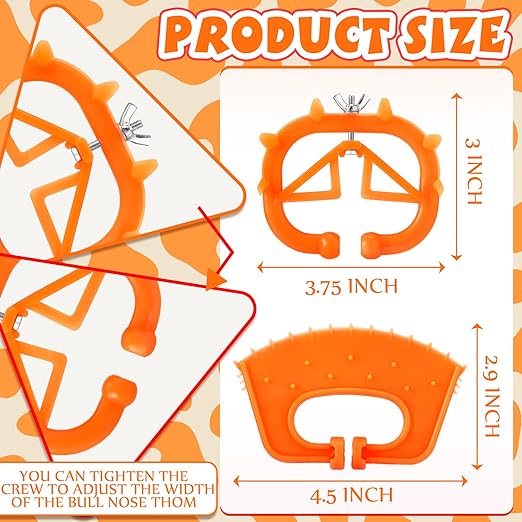 20 Pcs Plastic Livestock Nose Rings Cattle Halter Durable Farm Equipment Weaner Tool for Cattle, Calves Calf Cow (Orange)(Orange)