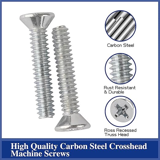 T.K.Excellent Flat Head Phillips Electrician's Machine Screw Kit,370 Pcs