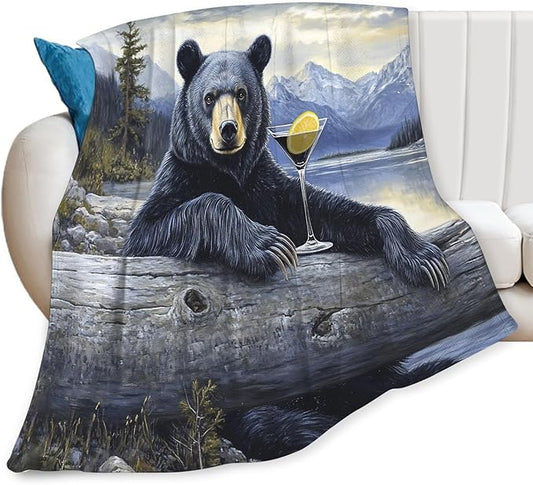 Tijuboni Bear Cabin Throw Blanket Bear Gifts for Girls Boys Women Men Kids Adults Soft Flannel Fleece Blanket for Couch Sofa Bed Home Decor 40"x50"