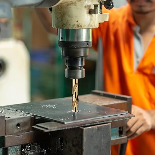 1" Cobalt Drill Bit Set - 6Inch Length, M35 High Speed Steel Jobber Length Drill Bit Kit for Hardened Metal, Stainless Steel, Cast Iron, Wood and Plastic, with Index Storage Case