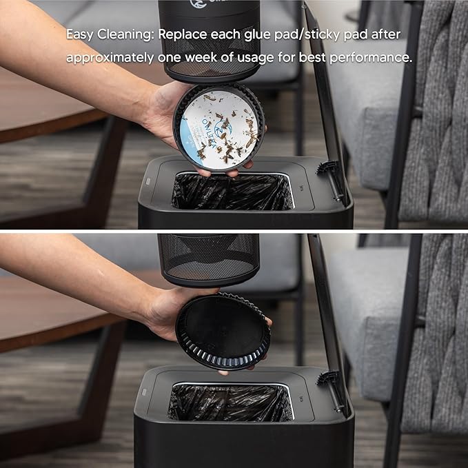 OWLTRA Original 10 Replacements Sticky Glue Pads Refills for OWLTRA IMT-L60 and IMT-L70 Indoor Electric Insect Trap, Catcher & Killer Lamp for Fruit Flies, Mosquitos, Moths, Gnats, and More