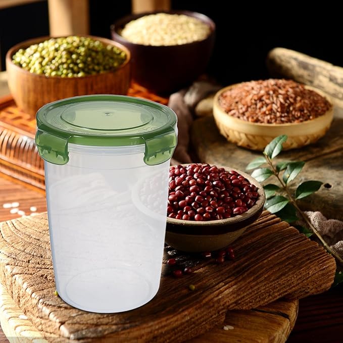 2pcs 2pcs Kitchen Grain Storage Containers with Airtight Sealed Lids Food Canisters for Dry Goods and Vegetable Pantry Organizers