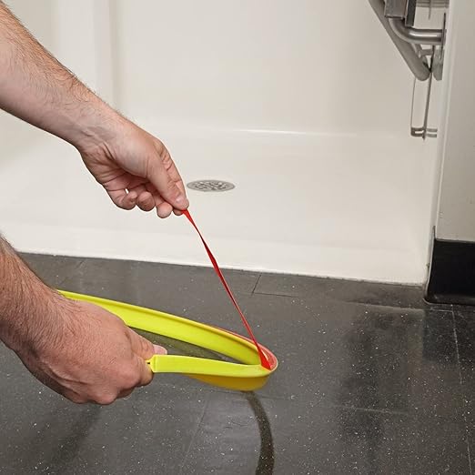 PIG Water Barrier – 10’ L Silicone Water Barrier - Yellow - 0.5625” W x 10’ L x 1.2” H – PM50792-YW