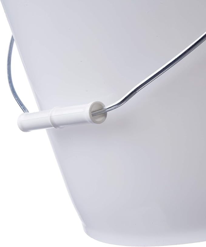 Consolidated Plastics 3.5 Gallon Natural Food Grade Buckets + 6 Gamma Seal Lids, BPA Free Container Storage, Durable HDPE Pails, Made in USA (6 Pack)