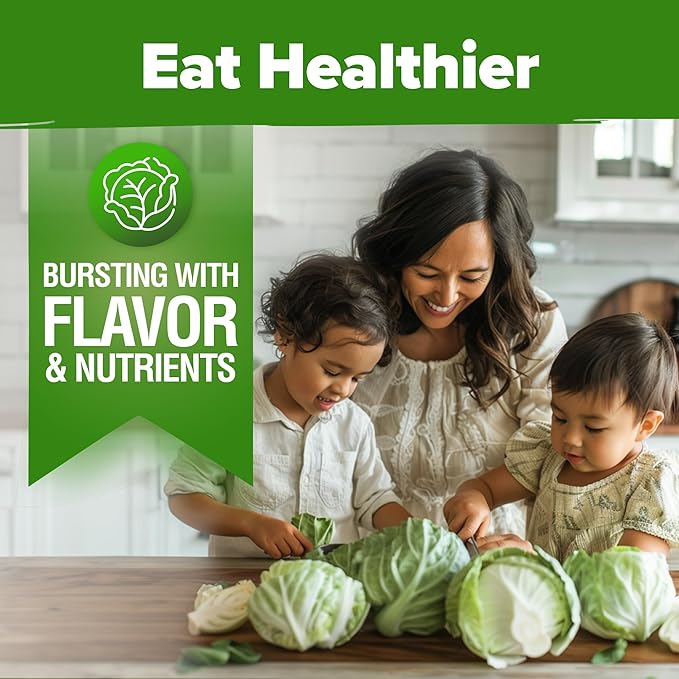 HOME GROWN 7 Cabbage Seeds for Planting - 2000+ Heirloom Seeds - Golden Acre,BokChoy,Savoy,Michihili, Red Acre, Copenhagen Market,Jersey Wakefield - Vegetable Seeds for Planting