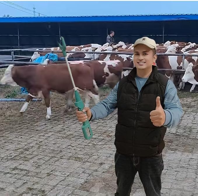 Cattle Prod Waterproof Cattle Prod Stick with LED Light, Rechargeable Electric Livestock Prod