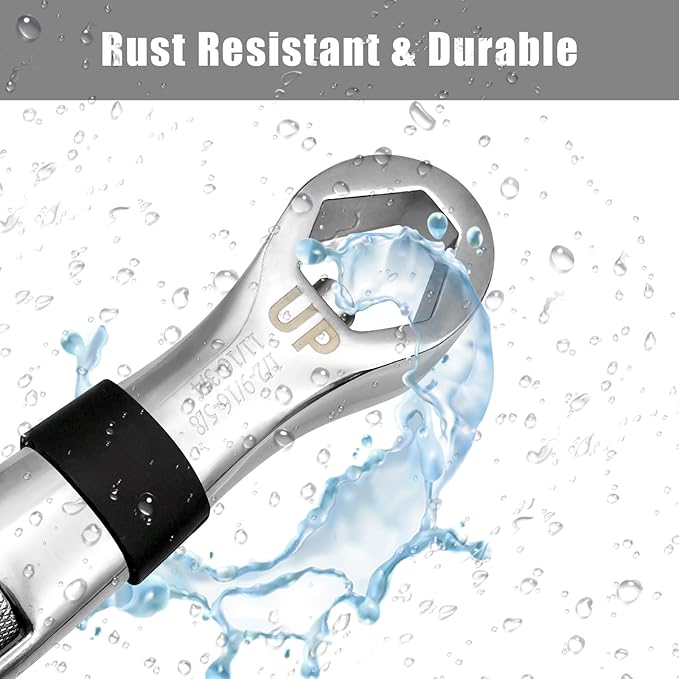 Universal Multifunctional Adjustable Wrench 23 in 1 Spanner Nut and Bolt Pocket Tool from 1/4 to 3/4 Inch and 7mm to 19mm