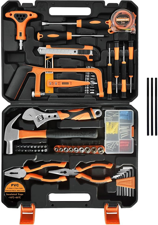 SOLUDE Tool Set,182-Piece Home Repair Tool Kit for Men Women College Students,Household Basic Hand Tool Sets with Case for Home Maintenance,Dorm Essentials and DIY Projects