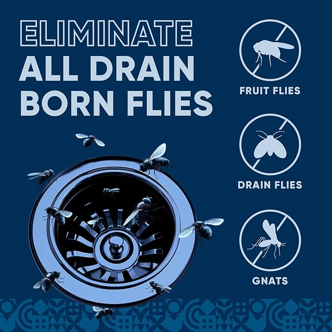 Fruit Fly Drain Treatment | Drain Fly Eliminator | All-Natural, Eliminates Gnats, Sewer Flies and More - Works in All Drains - 1 Gallon