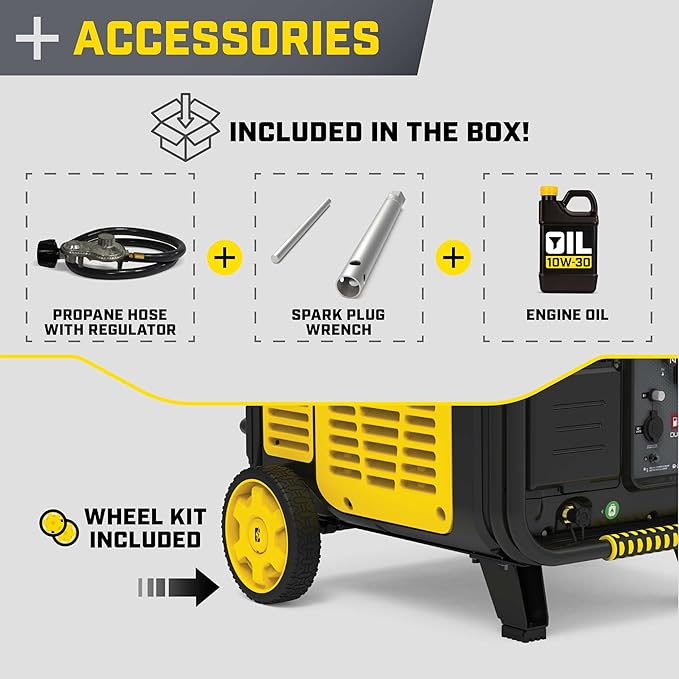 Champion Power Equipment 11,000-Watt Electric Start Dual Fuel Home Backup Portable Inverter Generator with Quiet Technology and CO Shield