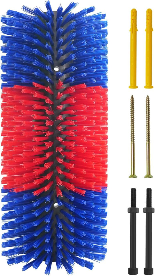 livestock scratching brush cow scratcher Brush horse brushes Full Massage Grooming Brush with 4 Screws for Goat,Cattle,Cow,Sheep, Horses,Pigs and Other Livestock Animal Back Scratching