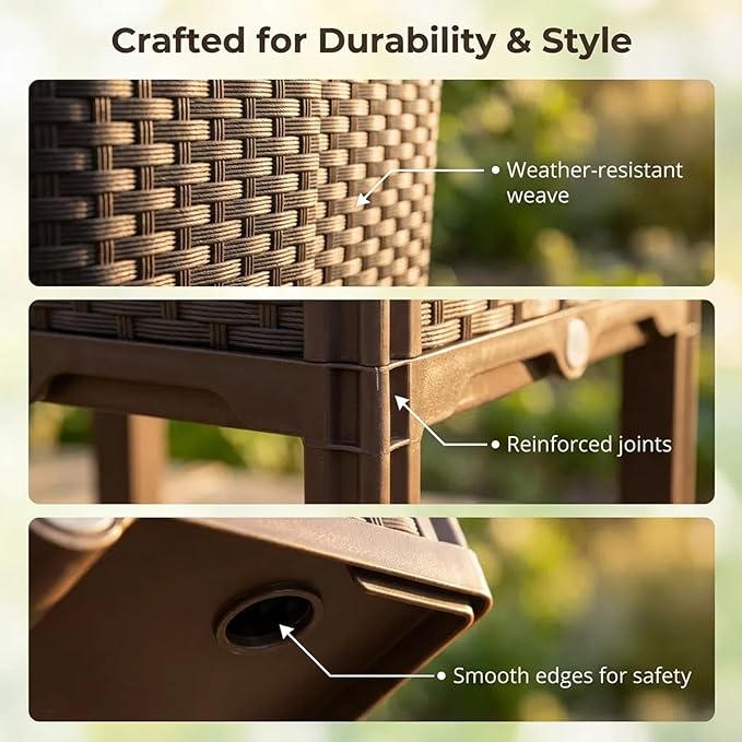 3 Sets Elevated Garden Bed with Legs,Outdoor Raised Planter Boxes for Herbs/Vegetables/Flowers, Patio Plant Containers with Drainage Holes, Heat & Frost Resistant Garden Boxes for Outdoor Gardening