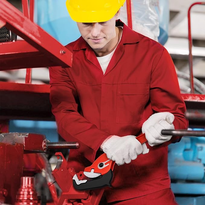 MAXPOWER 14-inch Pipe Wrench, Self-Adjusting Pipe Wrench, Rapid Grip Multi-function Quick Self Adjustable Plumbing Pipe Capacity 0.7"-2"