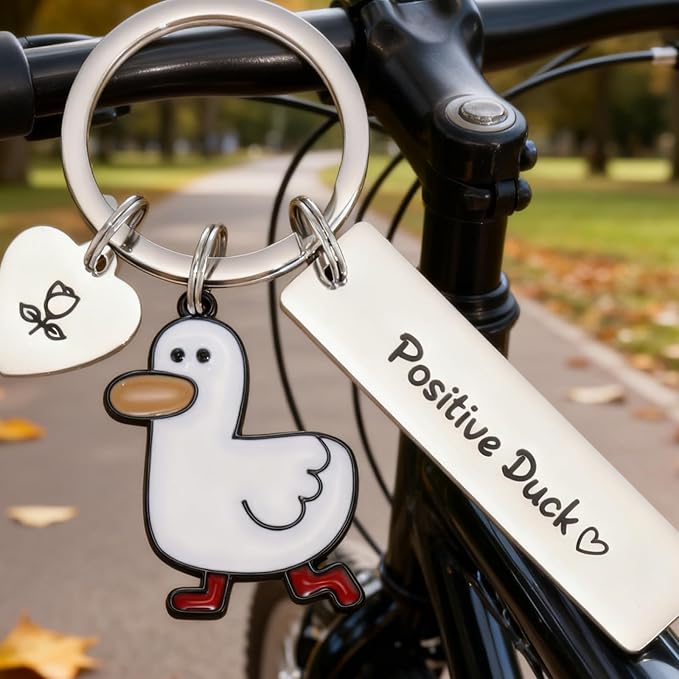 Gifts for Duck Lovers Women Men Hunters Inspirational Ducks Charm Stuff Duck Keychain