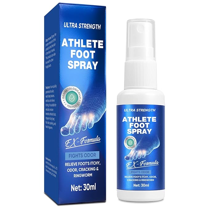 Athletes Foot Spray-Athletes Foot Treatment for Itchy, Sweaty & Uncomfortable Skin, Gently Soothes Feet, Toes & Groin Area | Deodorizing, 1.01 Fl.Oz