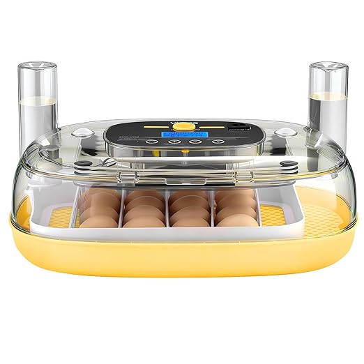 VEVOR 24 Egg Incubator, Automatic Egg Turner with LED Candler, Temperature & Humidity Control, 360° View Clear Window, Auto Water Refill, Poultry Eggs Incubators for Hatching Chicks Ducks Goose Quail