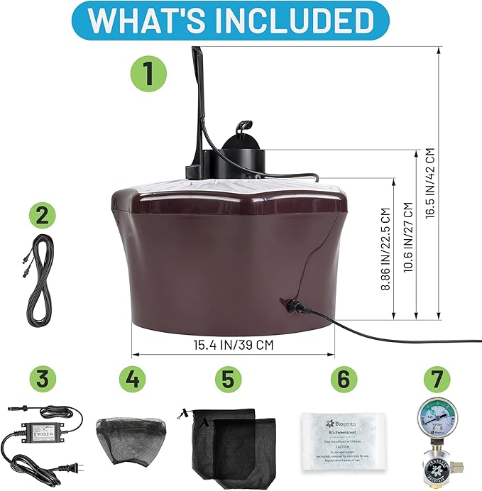 Biogents Mosquitaire Outdoor Mosquito Trap with CO₂ Booster & Sweetscent Lure | Eco-Friendly, Pesticide-Free, Pet-Safe Repellent Alternative | Electric Catcher for Comprehensive Mosquito Control
