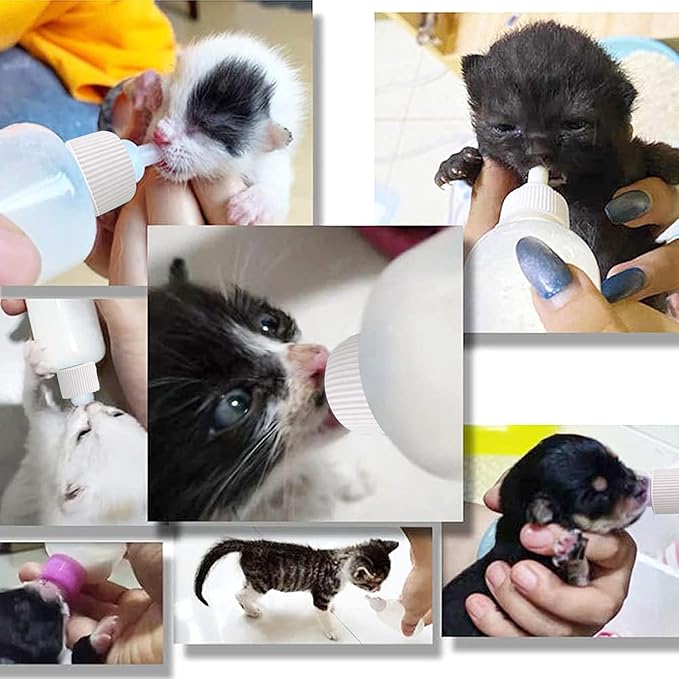 GKYZBB 4Pack 120ML pet Puppy Bottles for Nursing,Kitten Bottle Feeding Kit Nipple for Newborn Kitten Puppy Rabbits Squirrel Animals