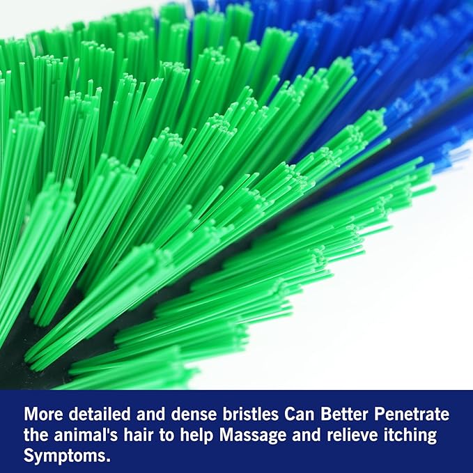 Livestock Scratching Brush Goat Scratcher Full Massage Grooming Brush with 8 Screws for Cattle, Sheep, Horses, Pigs