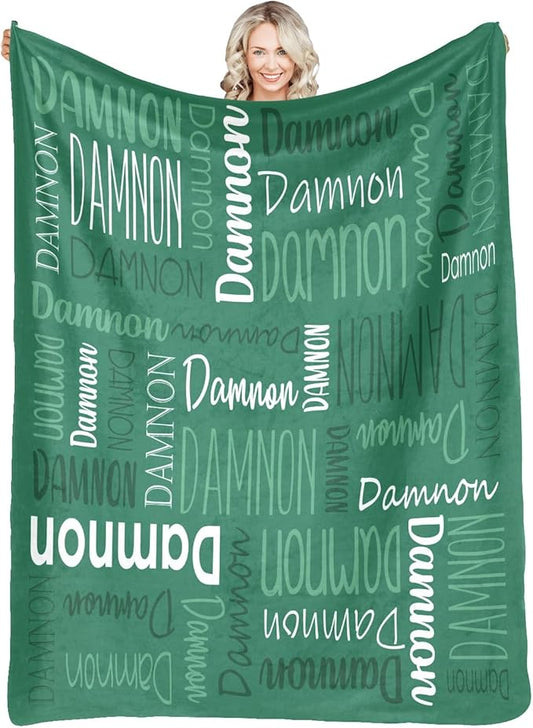 Personalized Name Blanket for Kids and Adult Customized Blanket for Boys Girls Baby Personalized Blanket and Throws Super Soft