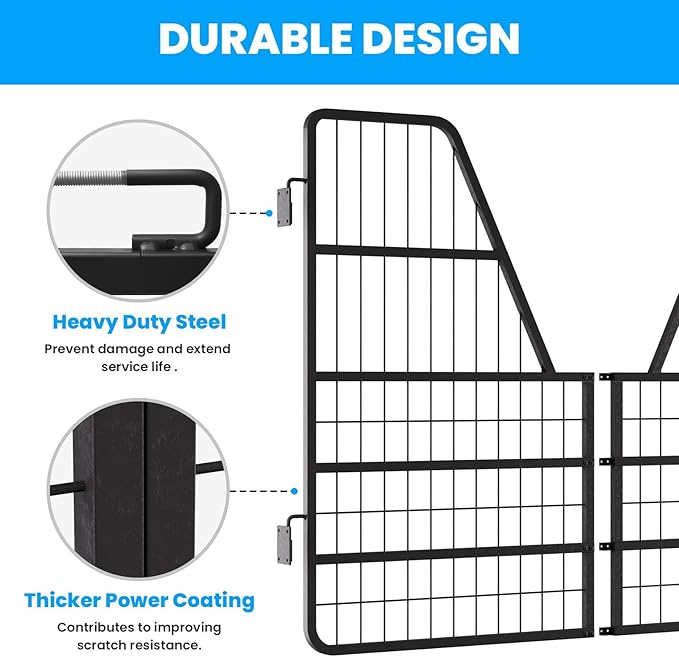52" W×42" H Stall Guards for Horses, Horse Stall Gates, Heavy Duty Steel Yoke Design Fits Standard Barn Doorways