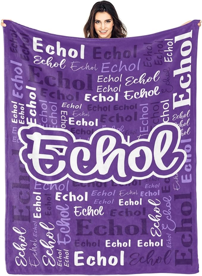 Custom Blanket with Name Personalized Blankets for Kids Adult Boys Girls Flannel Monogrammed Customized Blankets Throw (30''x40'')