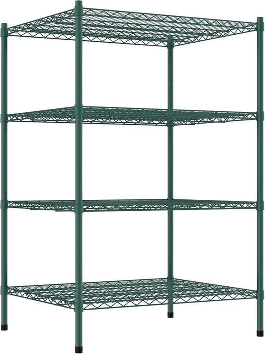 Commercial NSF Listed Green Epoxy Stationary Wire Shelving Kit 30" x 36" x 54", with 4 Shelves Perfect for Warehouse, Walk-in Refrigerator, Freezer, Grocery Store, Restaurant, Dishroom