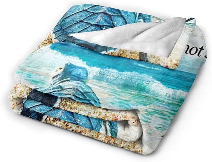 Tijuboni Sea Turtle Ocean Throw Blanket Beach Nautical Gifts for Women Men Girls Boys Kids Adults Soft Flannel Fleece Blanket for Couch Sofa Bed Home Decor 40"x50"