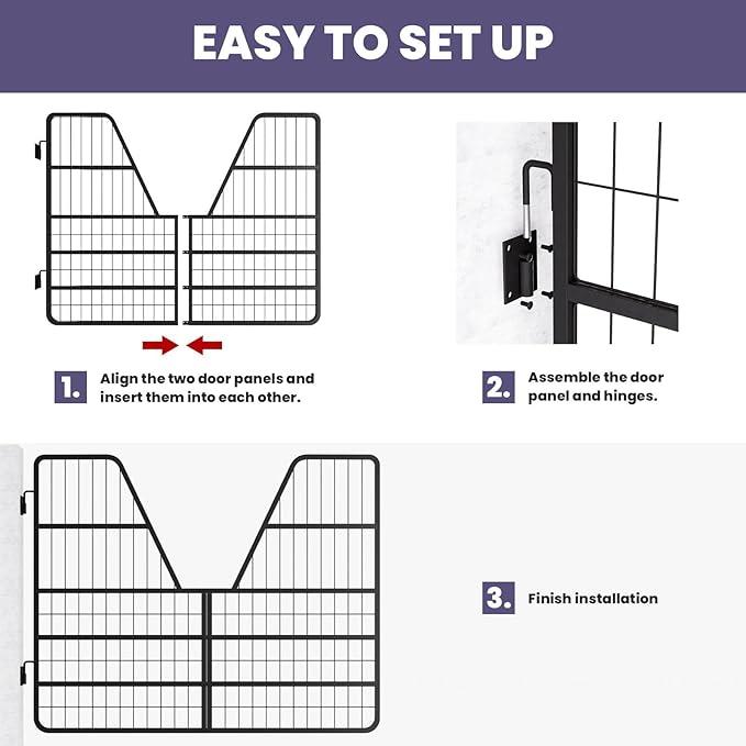 52" L X 42" H Horse Stall, Heavy-Duty Horse Stall Gates, Easy Install Heavy-Duty Steel Gate for Horse, Gates; Horse Gate for Horses & Horse Barns