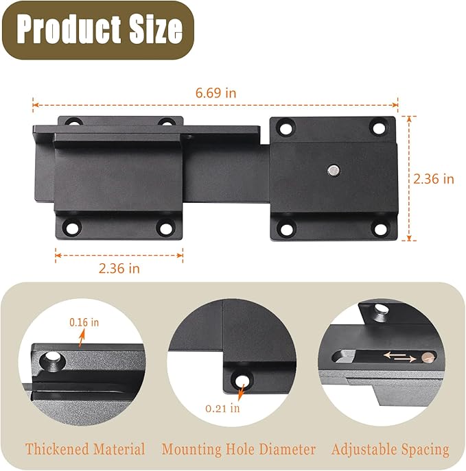 Flip Gate Latch Lock with Padlock Hole, 4mm Heavy Duty Flip Gate Door Latch Lock Aluminum Gate Latch for Wooden Fence Outdoor Doors, Metal Gates, Wooden Fences, Barn Doors, Garages, Yards