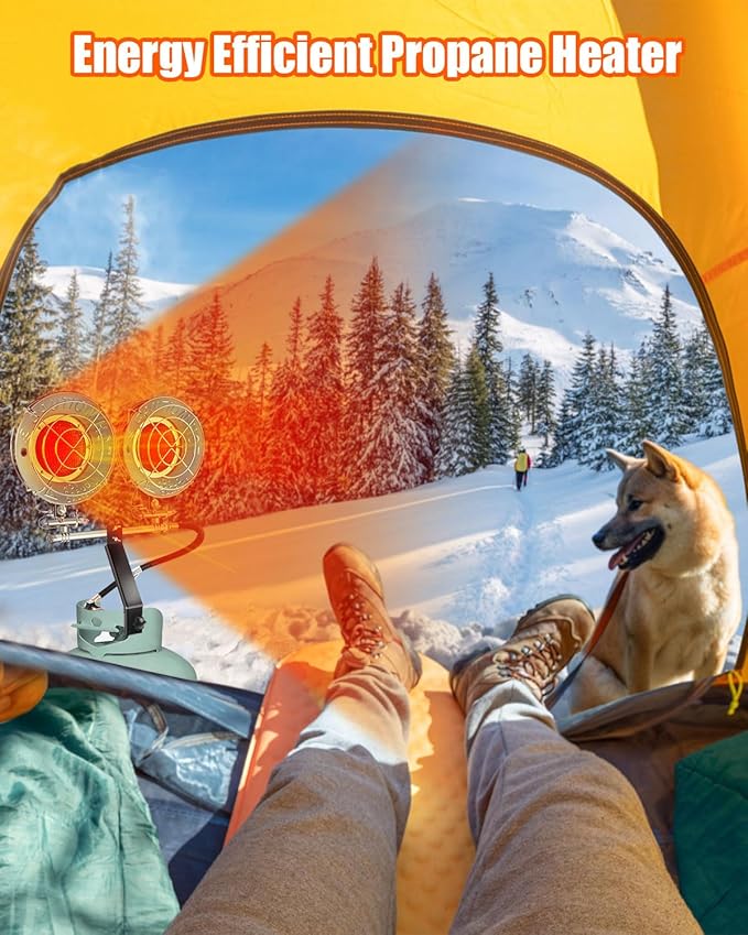 30000 BTU Portable Propane Heaters for Indoor Outdoor Use, Natural Gas Propane Tank Heater for Patio Garage RV Camping Tent Hunting Ice Fishing Shed Emergency Power Outage, Large Safe Space Heater
