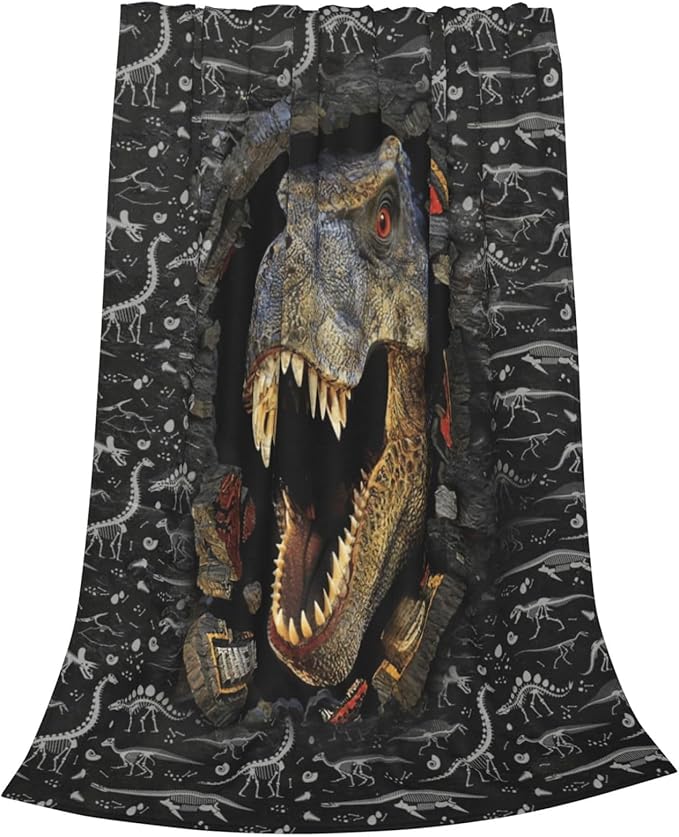 Dinosaur Blanket, Dinosaurs Throw Blanket, Animal Wild Gifts Blankets Stuff Fleece Flannel Plush for Boys Men Girls Women Lovers Adults Soft Bedding Gift for Sofa Bed Office Home Decor 60"X80"