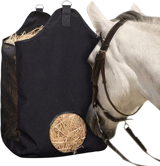 Hay Bags for Horse, Large Capacity Feeding Bag, Hay Nets for Sheep, Goats, Open Feed Hole Hay Feeder for Slow Feeding