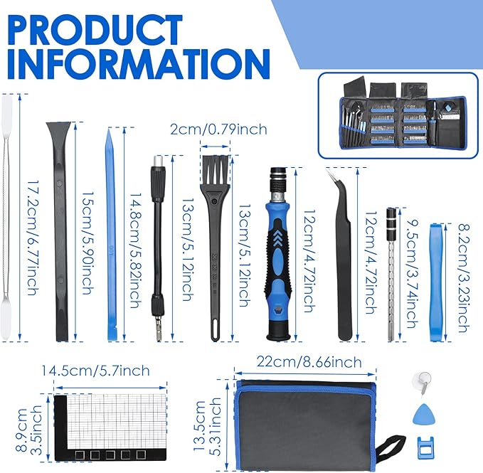 Electronics Precision Screwdriver Sets 141PCS Magnetic Repair Tool Kit with 120 Bits for iPhone, MacBook, Computer, Laptop, PC, Tablet, PS4, PS5, Xbox, Game Console