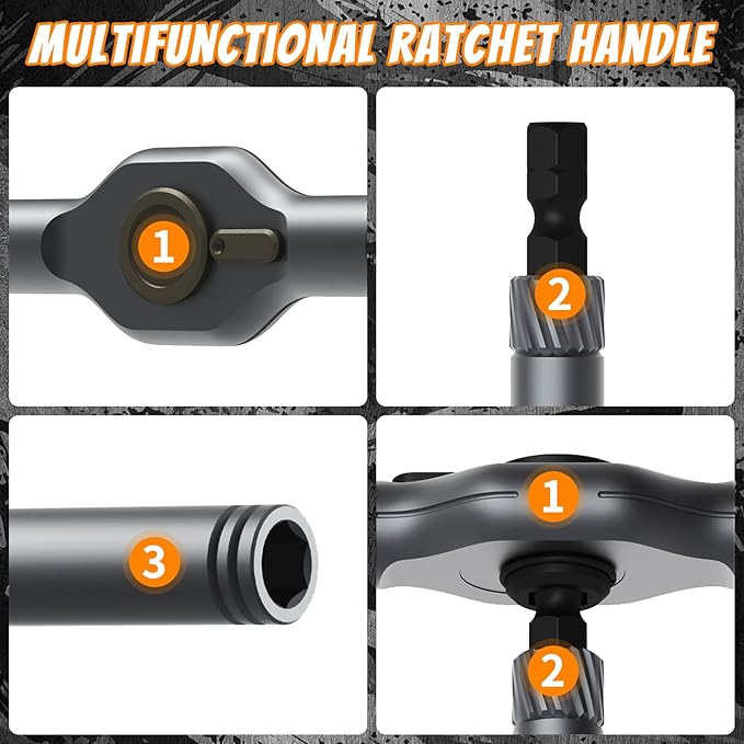 24 in 1 Magnetic Screwdriver Set,Upgrade DIY Ratchet Screwdriver Set with Detachable Ratchet Handle- Precision Repair Tool Kit for Furniture,Computer,Bicycle,Electronics,Phone,Watch